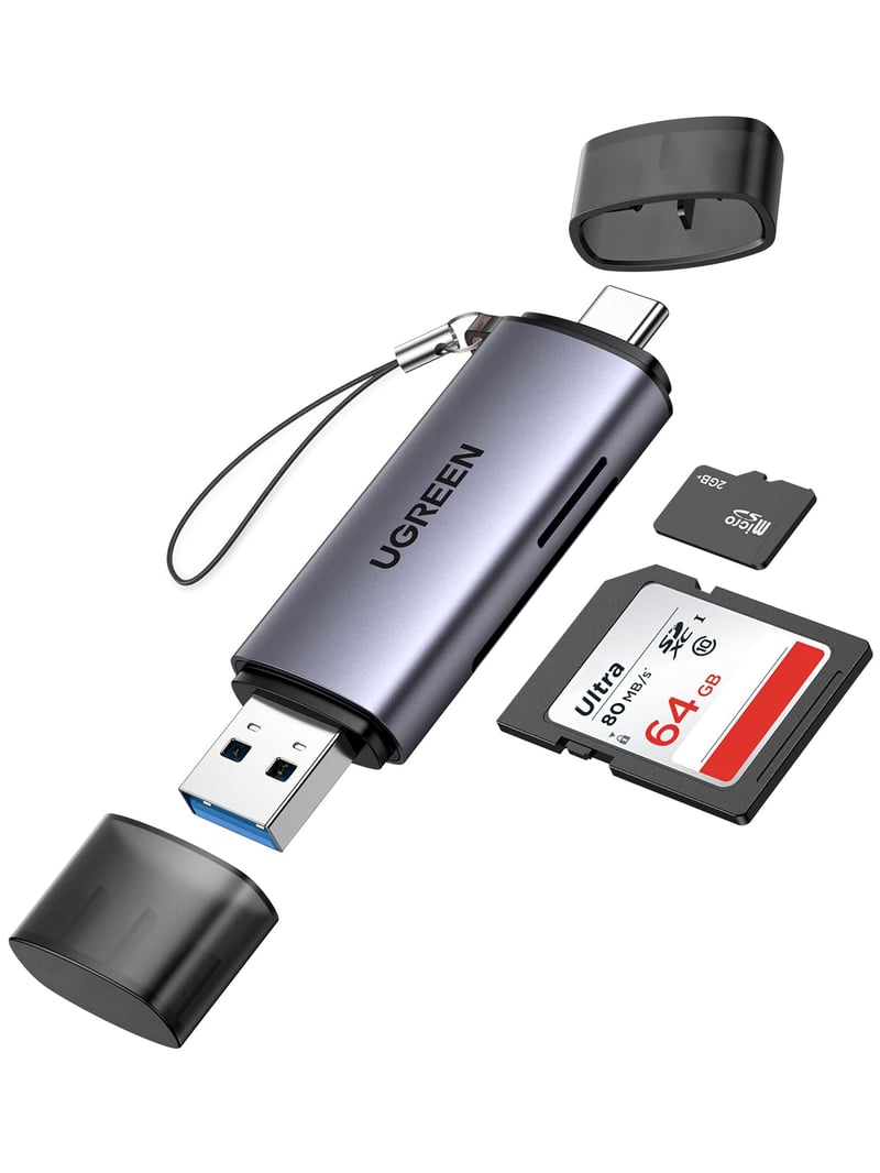 UGREEN 2 az 1-ben USB-C / USB 3.0 SD és Micro SD kártyaolvasó