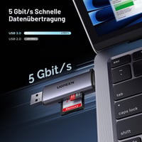 UGREEN 2 az 1-ben USB-C / USB 3.0 SD és Micro SD kártyaolvasó 2