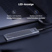 UGREEN 20Gbps NVMe SATA SSD ház USB-C 3.2 Gen 2x2, M.2 2280/2242/2230 kompatibilis 7