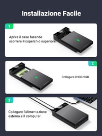Carcasă externă UGREEN pentru hard disk de 3,5 inchi, 20TB, USB 3.0, UASP, 5Gbps, pentru unități HDD și SSD SATA I II III, cu sursă de alimentare, pentru WD, Toshiba, Seagate 5