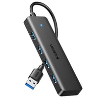 UGREEN 4-portni USB 3.0 Hub Razdjelnik 5Gbps Brzi Prijenos Podataka MacBook iMac Surface Dell Laptop PC Tvrdi Disk USB Stick 15cm Crni 1