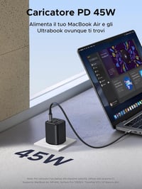 UGREEN 45W GaN USB-C hálózati töltő, 5 port, PD/PPS gyorstöltés 7