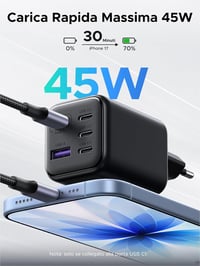UGREEN 45W GaN USB-C hálózati töltő, 5 port, PD/PPS gyorstöltés 2