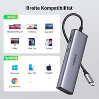 UGREEN 7 az 1-ben USB-C Hub - Gigabit Ethernet, 4K HDMI, 100W PD, SD Kártyaolvasó, iPhone 15, MacBook, iPad Pro, Steam Deck kompatibilis 6