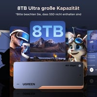 UGREEN 80Gbps M2 SSD Ház Intel JHL9480 Chippel - Thunderbolt 5/4 és USB4 Kompatibilis - MacBook Pro M4, Mac Mini M4 és HP Celeron N4120 Eszk 5