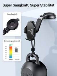 UGREEN Autós Telefontartó Tapadókorongos 360° Forgatható Univerzális Műszerfalra - iPhone 15 Pro Max, Samsung Galaxy, Huawei Készülékekhez 4