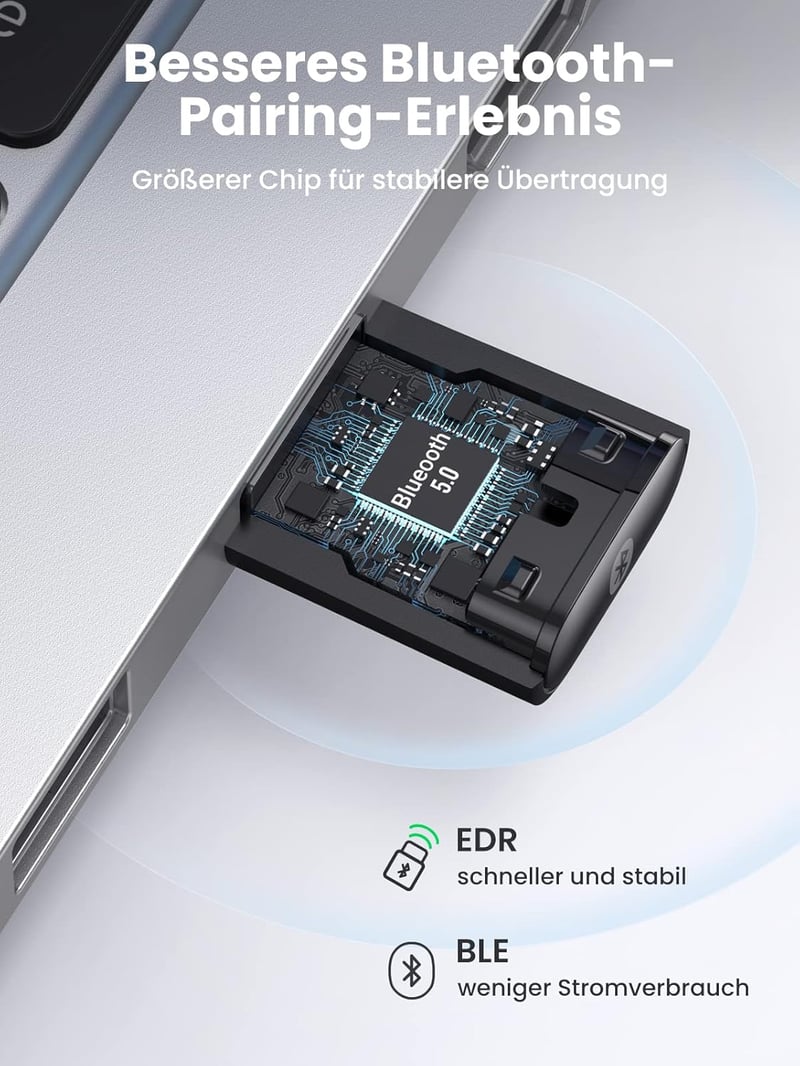 UGREEN Bluetooth 5.0 USB adapter Windows PC laptop egér billentyűzet fülhallgató