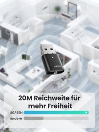 UGREEN Bluetooth 5.0 USB adapter Windows PC laptop egér billentyűzet fülhallgató 3
