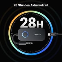 Bluetooth 5.2 adaptér UGREEN (vysielač a prijímač), 28-hodinová výdrž batérie, 2 v 1, dosah 10 m, mikrofón, pre TV, slúchadlá, reproduktory, do auta 4