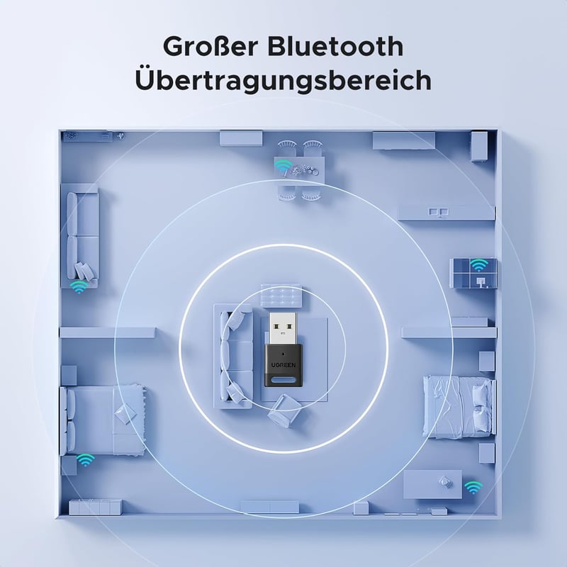 UGREEN Bluetooth 5.4 Adapter USB Dongle PC-hez, Vezeték Nélküli Stick Egér Billentyűzet Fejhallgató Telefon Kontroller Csatlakoztatásához Wi