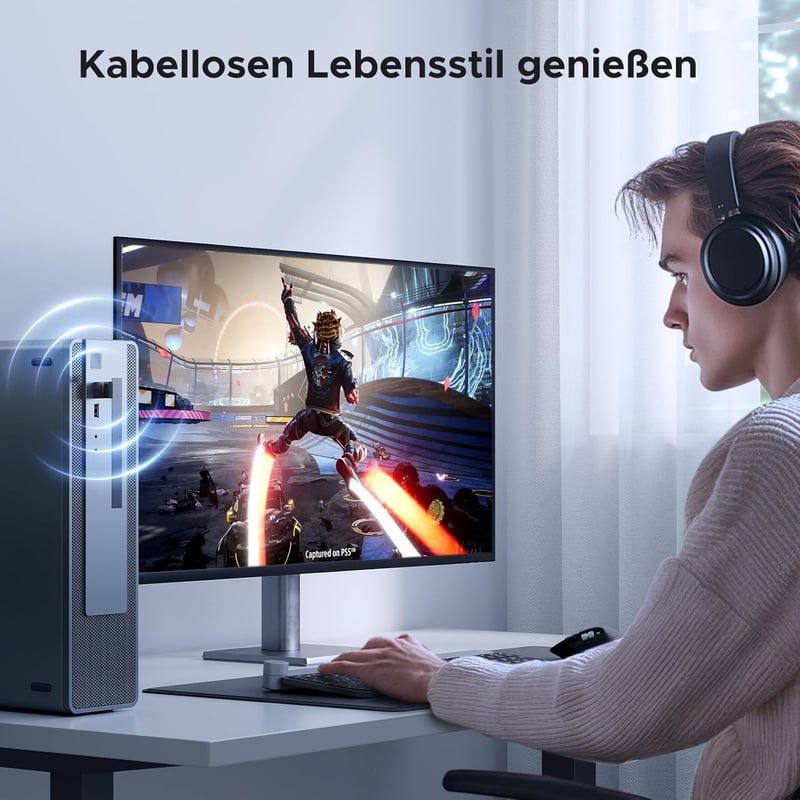 UGREEN Bluetooth 5.4 Adapter USB Dongle PC-hez, Vezeték Nélküli Stick Egér Billentyűzet Fejhallgató Telefon Kontroller Csatlakoztatásához Wi