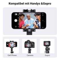 UGREEN Bluetooth Selfie Stick 3in1 Tripod Monopod Távirányítóval iPhone 15 14 13 Kamerához 4