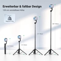 UGREEN Bluetooth Selfie Stick 3in1 Tripod Monopod Távirányítóval iPhone 15 14 13 Kamerához 2