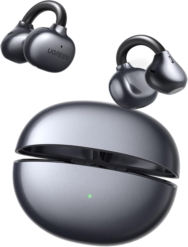 UGREEN ClipBuds nyitott fülű Bluetooth 6.0 fülcsipeszes fülhallgató 4 mikrofonnal, IPX5, 30 óra - fekete