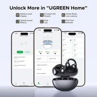 UGREEN ClipBuds nyitott fülű Bluetooth 6.0 fülcsipeszes fülhallgató 4 mikrofonnal, IPX5, 30 óra - fekete 9