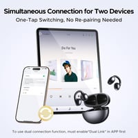 UGREEN ClipBuds nyitott fülű Bluetooth 6.0 fülcsipeszes fülhallgató 4 mikrofonnal, IPX5, 30 óra - fekete 10
