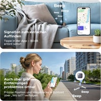 Localizator GPS UGREEN FineTrack compatibil cu Apple Find My, pentru chei, bagaje sau pașaport, cu baterie înlocuibilă, durată de viață 24 de luni, 4 bucăți 4