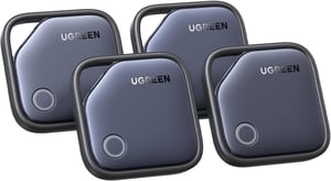 Localizator GPS UGREEN FineTrack compatibil cu Apple Find My, pentru chei, bagaje sau pașaport, cu baterie înlocuibilă, durată de viață 24 de luni, 4 bucăți