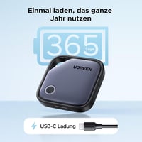 UGREEN FineTrack Duo, set de 4 trackere GPS reîncărcabile prin USB-C pentru iOS și Android, compatibile cu Apple Find My sau Google Find My Device, autonomie 12 luni, pentru chei, bagaje 3