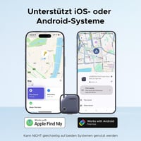 UGREEN FineTrack Duo, set de 4 trackere GPS reîncărcabile prin USB-C pentru iOS și Android, compatibile cu Apple Find My sau Google Find My Device, autonomie 12 luni, pentru chei, bagaje 2
