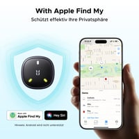 Lokalizátor kľúčov UGREEN FineTrack Mini 2 kompatibilný s Apple Find My, zvukový signál 110 dB, IP68, svietiaci dizajn, na kufre a kľúče – 4 ks 2