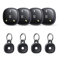 Lokalizátor kľúčov UGREEN FineTrack Mini 2 kompatibilný s Apple Find My, zvukový signál 110 dB, IP68, svietiaci dizajn, na kufre a kľúče – 4 ks 1