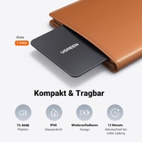 Card de localizare Bluetooth UGREEN FineTrack Slim pentru Apple Find My, compatibil cu dispozitive iOS, rezistent la apă IP68, reîncărcabil, pentru portofel și bagaje 4