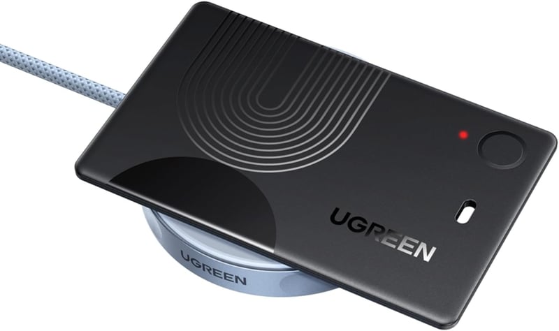 Card de localizare Bluetooth UGREEN FineTrack Slim cu încărcare magnetică wireless, compatibil cu Apple Find My (doar iOS), pentru pașaport și portofel, autonomie până la 1 an