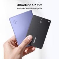 Bluetooth lokalizátor UGREEN FineTrack Slim S, kompatibilný so Samsung SmartThings, spätné vyhľadávanie telefónu, 7-dňová história polohy, magnetické nabíjanie, IP68, 1,7 mm 5