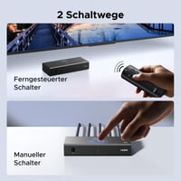 HDMI prepínač UGREEN 3 v 1, 4K 60Hz s diaľkovým ovládaním, HDR10+, 3D, Dolby Atmos, HDCP 2.2 pre PS5, PS4, Xbox, Roku, Fire Stick a Blu-Ray prehrávače 5