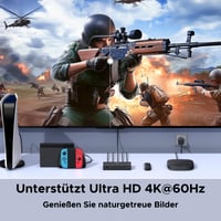 HDMI prepínač UGREEN 3 v 1, 4K 60Hz s diaľkovým ovládaním, HDR10+, 3D, Dolby Atmos, HDCP 2.2 pre PS5, PS4, Xbox, Roku, Fire Stick a Blu-Ray prehrávače 3