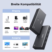 HDMI prepínač UGREEN 3 v 1, 4K 60Hz s diaľkovým ovládaním, HDR10+, 3D, Dolby Atmos, HDCP 2.2 pre PS5, PS4, Xbox, Roku, Fire Stick a Blu-Ray prehrávače 7