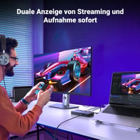Placă de captură video UGREEN HDMI la USB-C 3.0, Loop-Out 4K 60Hz, înregistrare 1080P 60FPS, cu suport audio și microfon 4