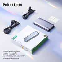 UGREEN HDMI Videó Rögzítő Kártya USB 3.0 4K60Hz PS5 Switch Streaming 9