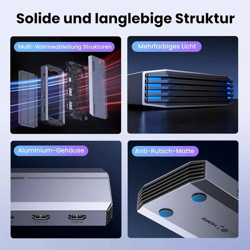 UGREEN HDMI Videó Rögzítő Kártya USB 3.0 4K60Hz PS5 Switch Streaming