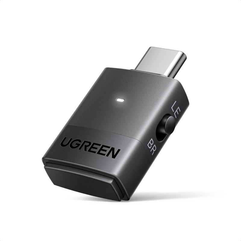 UGREEN LE Audio Bluetooth 5.4 USB adaptér, LC3 Auracast vysielač, aptX Low Latency, pre PC, Mac a hernú konzolu PS5, dvojrežimový bezdrôtový adaptér