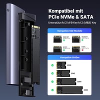 UGREEN M.2 SSD ház USB 3.2 Gen 2 NVMe és SATA támogatással 3
