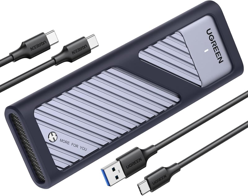 UGREEN M2 NVMe SSD ház USB 3.2 Gen 2 alumínium hűtőpárnával 2280/2242/2230