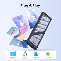 UGREEN M2 NVMe SSD ház USB 3.2 Gen 2 alumínium hűtőpárnával 2280/2242/2230 6