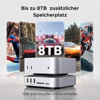 Dokovacia stanica UGREEN pre Mac Mini M4, 40 Gb/s M.2 NVMe SSD box, 5x 10 Gb/s USB port, HDMI 8K 30 Hz duálny displej, SD/TF 4.0, 3,5 mm jack – pre Mac Mini M4/M4 Pro 3