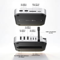 UGREEN Mac Mini M4 dokkoló NVMe SSD tárolóval, 10Gbps USB hub 7