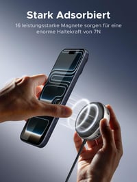 Magnetická bezdrôtová nabíjacia podložka UGREEN Magflow Pro Qi2 25W s podporou MagSafe a aktívnym chladením pre iPhone 17/16/15/14/13/12 a AirPods 6