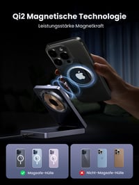 UGREEN MagFlow Qi2 15W MagSafe 2 v 1 bezdrôtová nabíjacia stanica pre iPhone 12/13/14/15/16 a AirPods 4