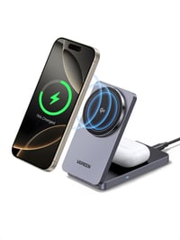 UGREEN MagFlow Qi2 15W MagSafe 2 v 1 bezdrôtová nabíjacia stanica pre iPhone 12/13/14/15/16 a AirPods 1