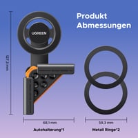 Magnetický držiak na telefón UGREEN MagSafe na obrazovku pre Tesla Model 3 a Y, otočný o 360 stupňov 8