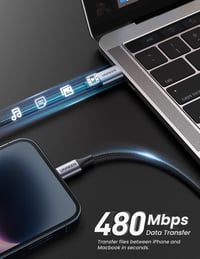 Kábel UGREEN MFi certifikovaný USB-C Lightning pre iPhone 11 Pro Max X XS XR 8 Plus – opletený nylonom 4