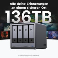 UGREEN NASync DXP4800 4-Bay NAS Szerver, Intel N100 Quad-Core, 8GB DDR5, 2×2.5GbE LAN, 2×M.2 NVMe, 4K HDMI, Otthoni és Irodai Adattárolás 3