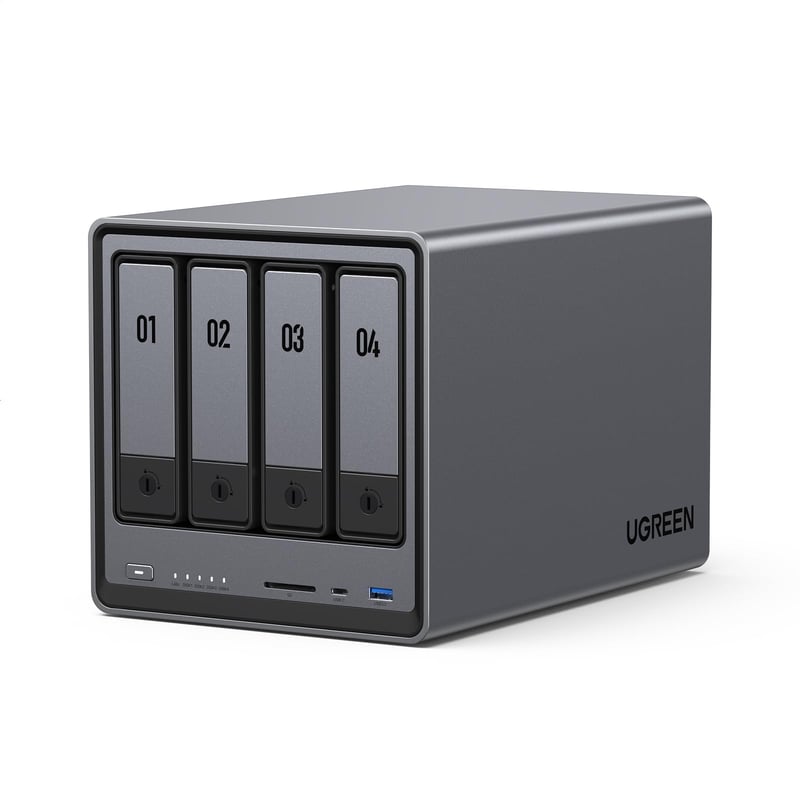 UGREEN NASync DXP4800 NAS server s 4 ležišta, Intel N100 Quad-Core, 8GB DDR5, 2×2.5GbE LAN, 2×M.2 NVMe, 4K HDMI, pohrana podataka za kuću i ured