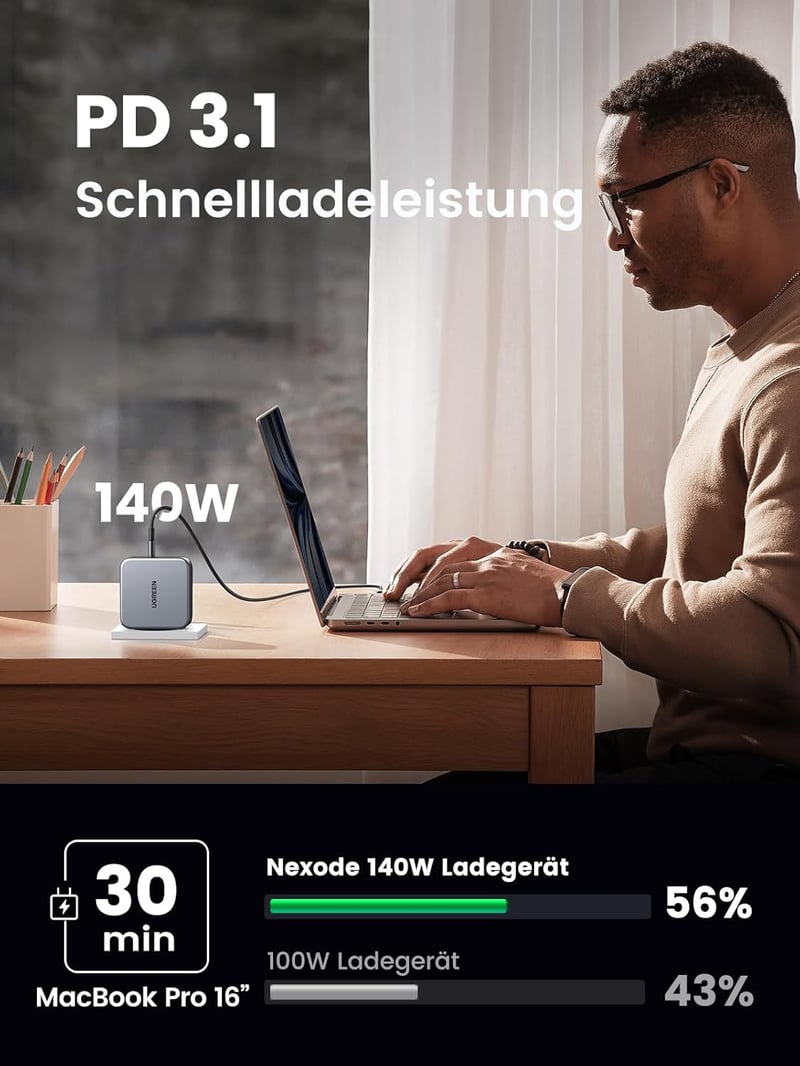 UGREEN Nexode 140W USB C GaN Töltő 3-Portos - MacBook Pro, Dell XPS, iPhone, Galaxy Telefonokkal Kompatibilis PD 3.1 Gyorstöltő Adapter

AI: