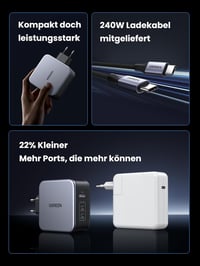 UGREEN Nexode 140W USB C GaN Töltő 3-Portos - MacBook Pro, Dell XPS, iPhone, Galaxy Telefonokkal Kompatibilis PD 3.1 Gyorstöltő Adapter

AI: 5